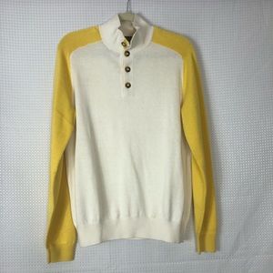 NWT Bobby Jones Yellow & White Sweater.